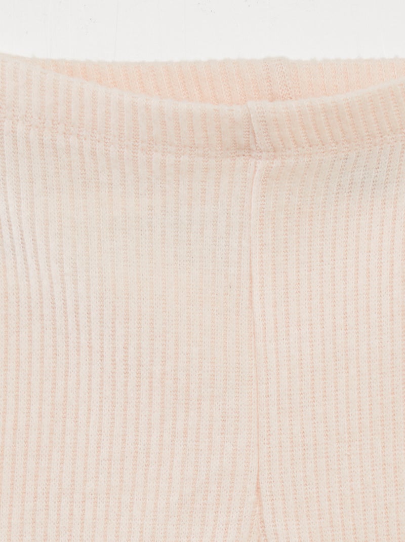 Conjunto de jersey ancho con volante + legging - 2 piezas ROSA - Kiabi