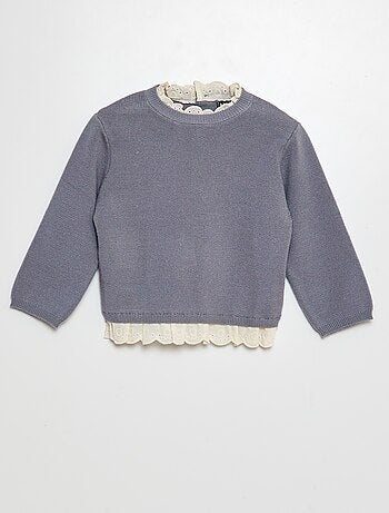 Conjunto de jersey con bordados + legging - 2 piezas