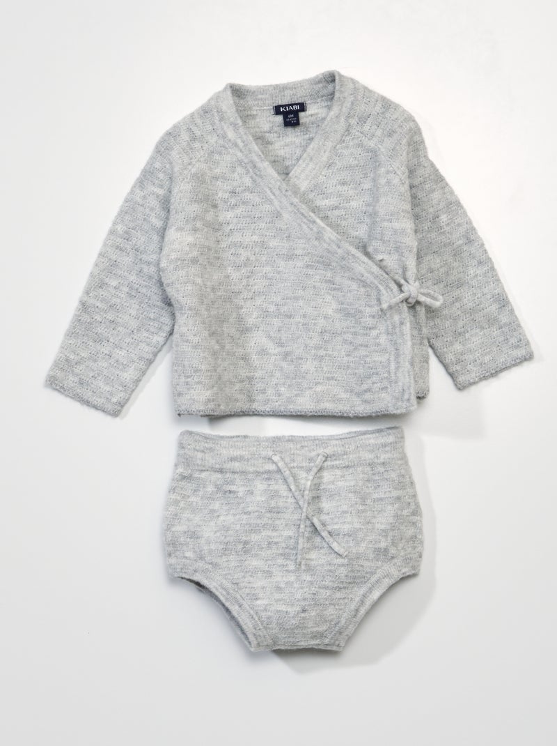 Conjunto de jersey + short de punto GRIS - Kiabi