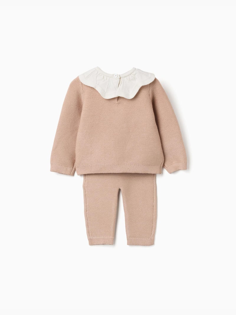 Conjunto de jersey y pantalón de punto Beige claro - Kiabi
