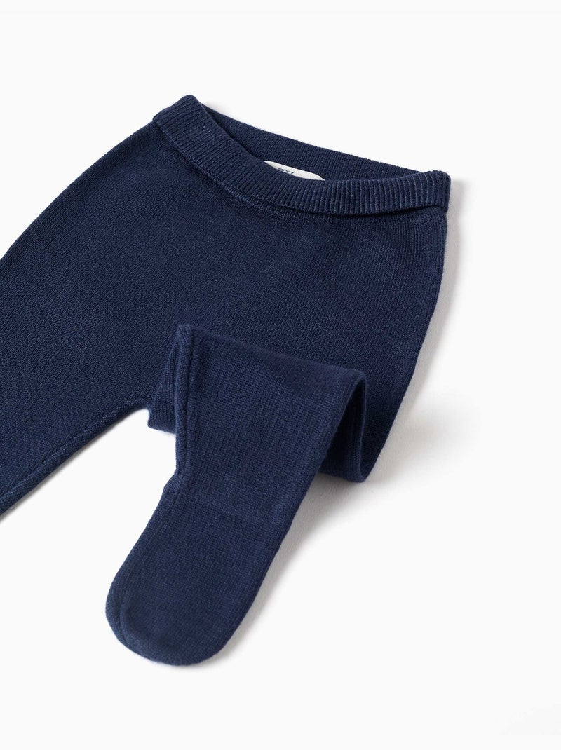 Conjunto de jersey y pantalón de punto con jacquard Azul oscuro - Kiabi