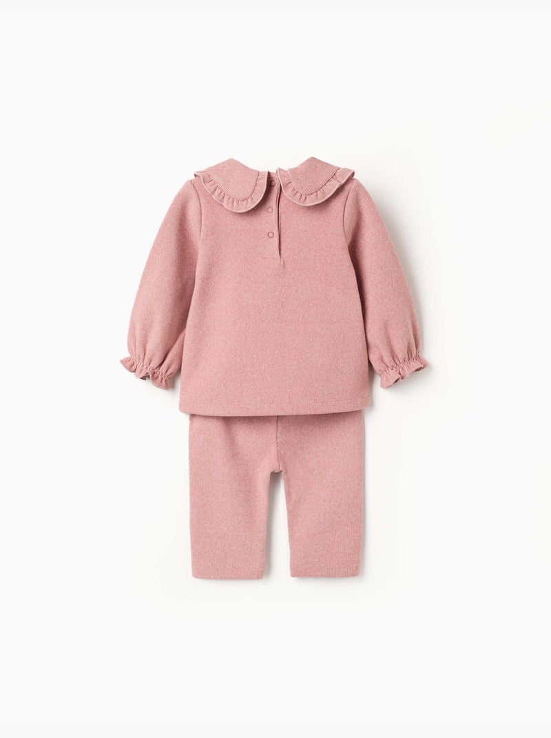 Conjunto de jersey y pantalón de punto Rosa - Kiabi