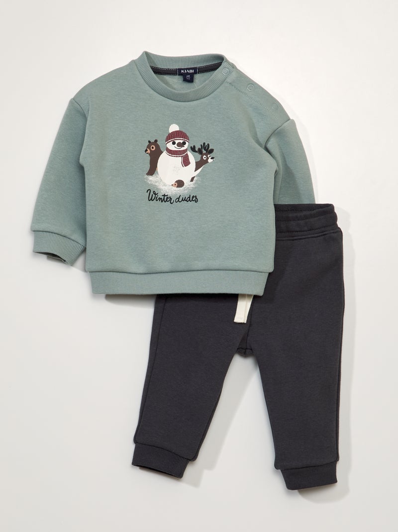 Conjunto de jogging con sudadera + pantalón - 2 piezas AZUL - Kiabi