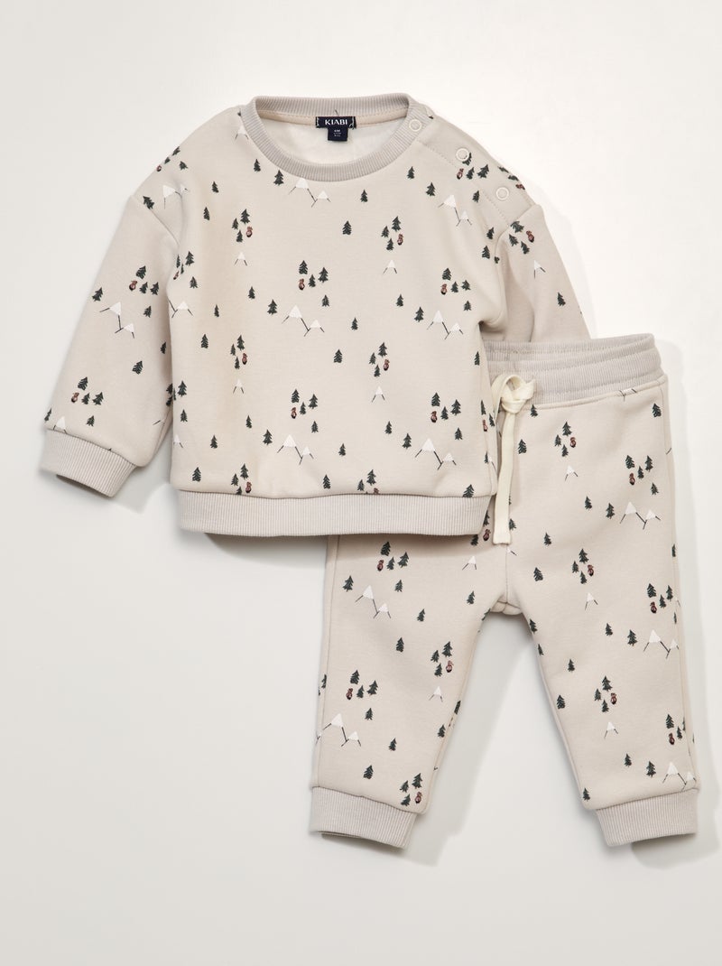 Conjunto de jogging con sudadera + pantalón - 2 piezas BLANCO - Kiabi