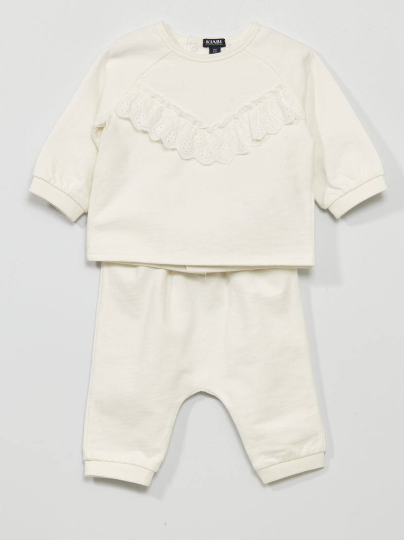 Conjunto de jogging de chándal - 2 piezas Blanco - Kiabi