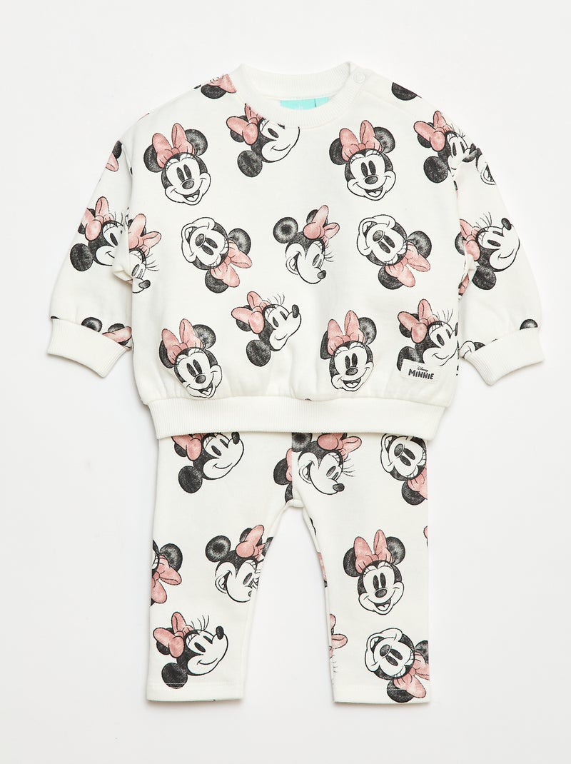 Conjunto de jogging 'Disney' 'Minnie' sudadera + pantalón - 2 piezas Blanco - Kiabi
