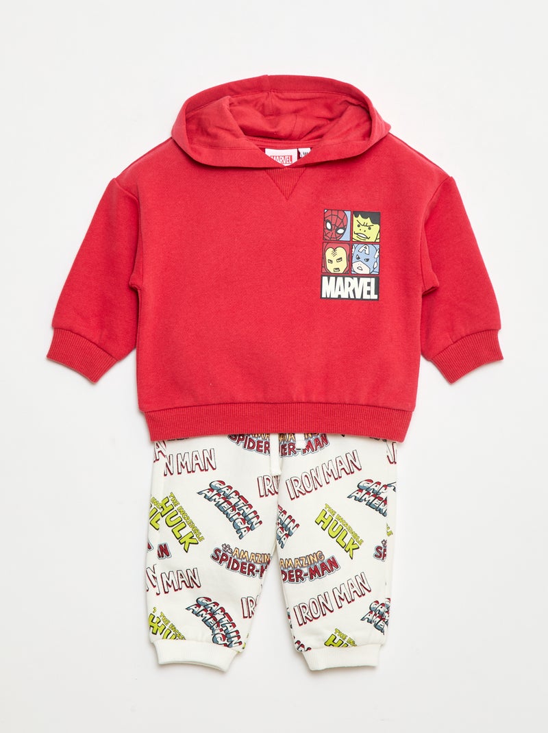 Conjunto de jogging 'Marvel' sudadera con capucha + pantalón - 2 piezas Rojo - Kiabi