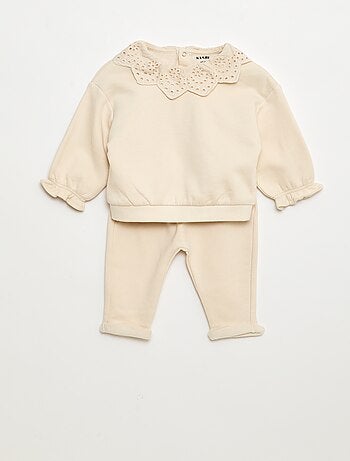 Conjunto de chándal + sudadera de felpa - 2 piezas