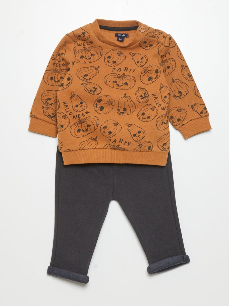 Conjunto de jogging: sudadera + pantalón - 2 piezas MARRON - Kiabi