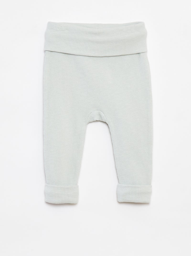 Conjunto de legging de canalé + calcetines  - 2 piezas AZUL - Kiabi