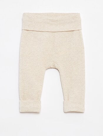 Conjunto de legging de canalé + calcetines - 2 piezas