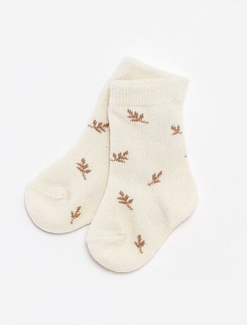 Conjunto de legging de canalé + calcetines - 2 piezas
