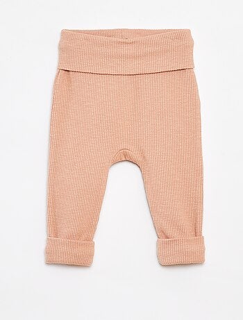 Conjunto de legging de canalé + calcetines - 2 piezas