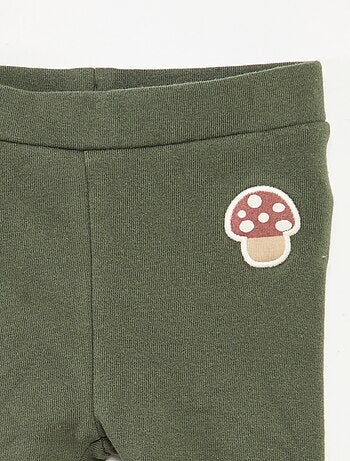 Conjunto de leggings de punto con dibujo animado + calcetines all-over de algodón