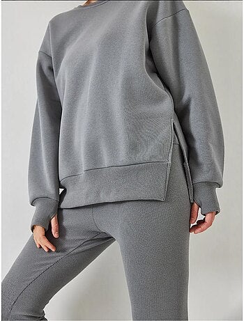 Conjunto de leggings y parte superior de canalé lucci