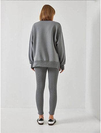 Conjunto de leggings y parte superior de canalé lucci