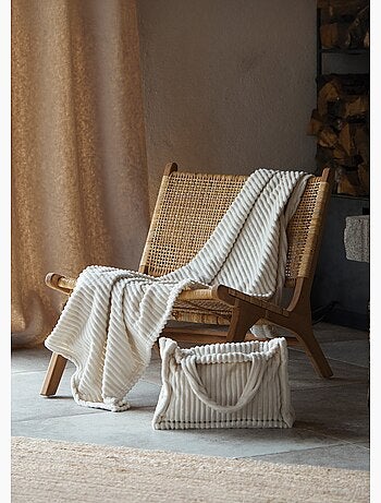 Conjunto de manta y bolso de punto elástico