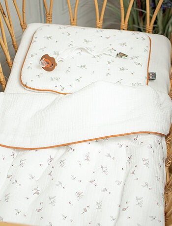 Conjunto de manta y cojín para cuna o moisés melody | SEVIRA KIDS