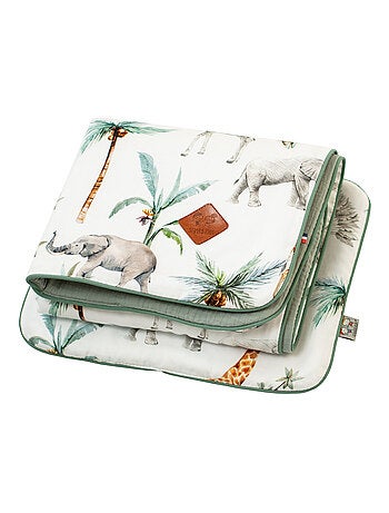 Conjunto de manta y cojín para cuna o moisés safari | SEVIRA KIDS