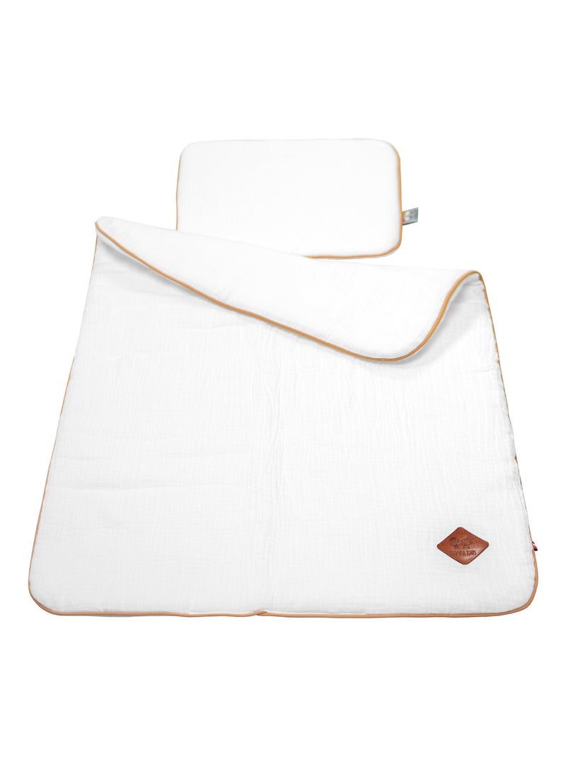 Conjunto de manta y cojín para cuna o moisés | SEVIRA KIDS Blanco - Kiabi
