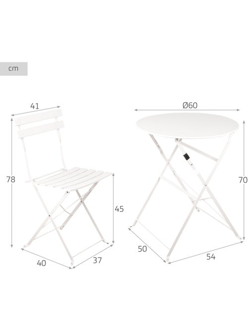 Conjunto de muebles de terraza 60x70 cm aktive - Kiabi