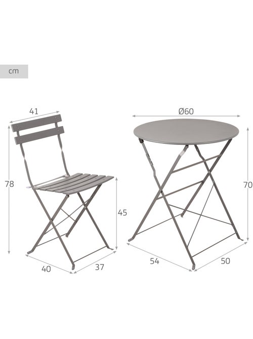 Conjunto de muebles de terraza 60x70 cm aktive - Kiabi