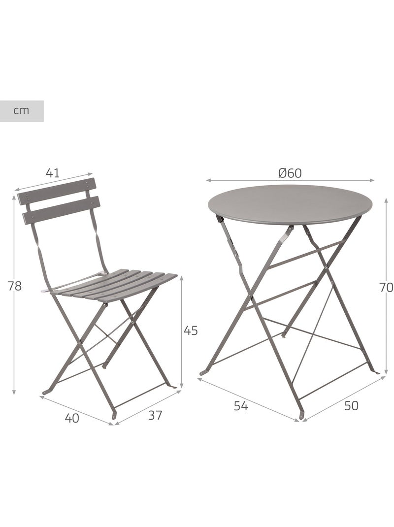 Conjunto de muebles de terraza 60x70 cm aktive Gris - Kiabi