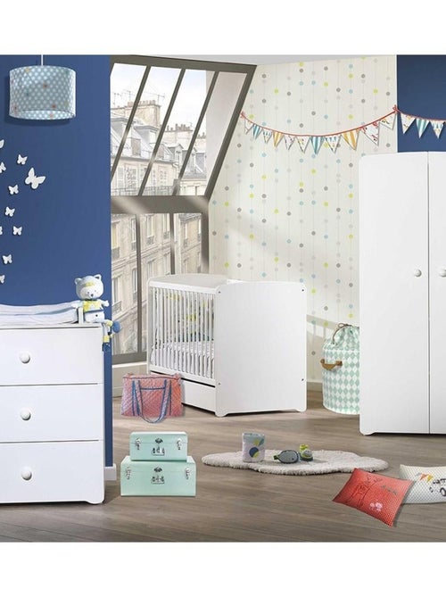 Conjunto de muebles para bebé con cuna 120x60?cm, cómoda con cambiador y armario de 2 - BABYPRICE - Kiabi