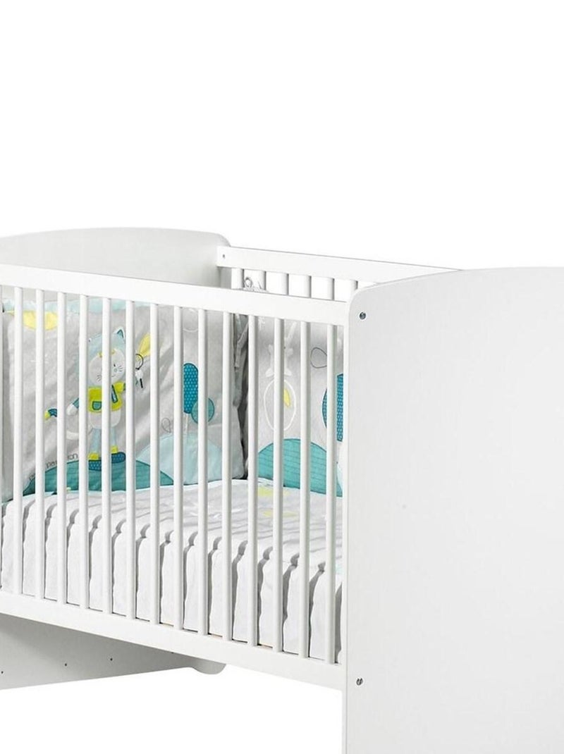 Conjunto de muebles para bebé con cuna 120x60?cm, cómoda con cambiador y armario de 2 - BABYPRICE Blanco - Kiabi