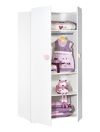 Conjunto de muebles para bebé con cuna 120x60?cm, cómoda con cambiador y armario de 2 - BABYPRICE