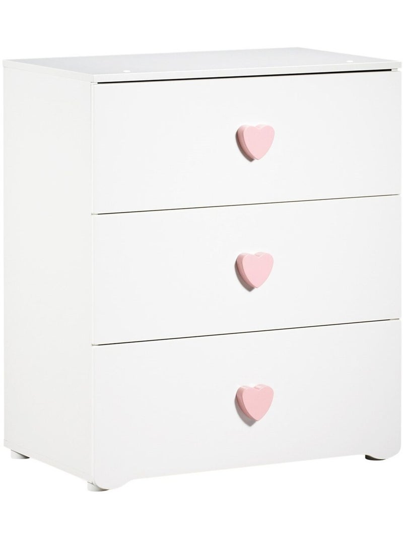 Conjunto de muebles para bebé con cuna 120x60?cm y cómoda con - BABYPRICE Blanco Rosa - Kiabi