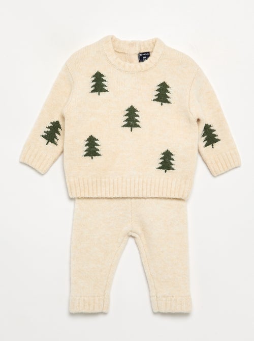 Conjunto de Navidad de 2 piezas - Jersey + legging - Kiabi