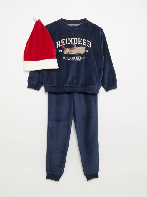 Conjunto de Navidad: pijama de 2 piezas + gorro - Kiabi