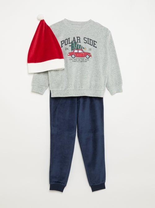 Conjunto de Navidad: pijama de 2 piezas + gorro - Kiabi