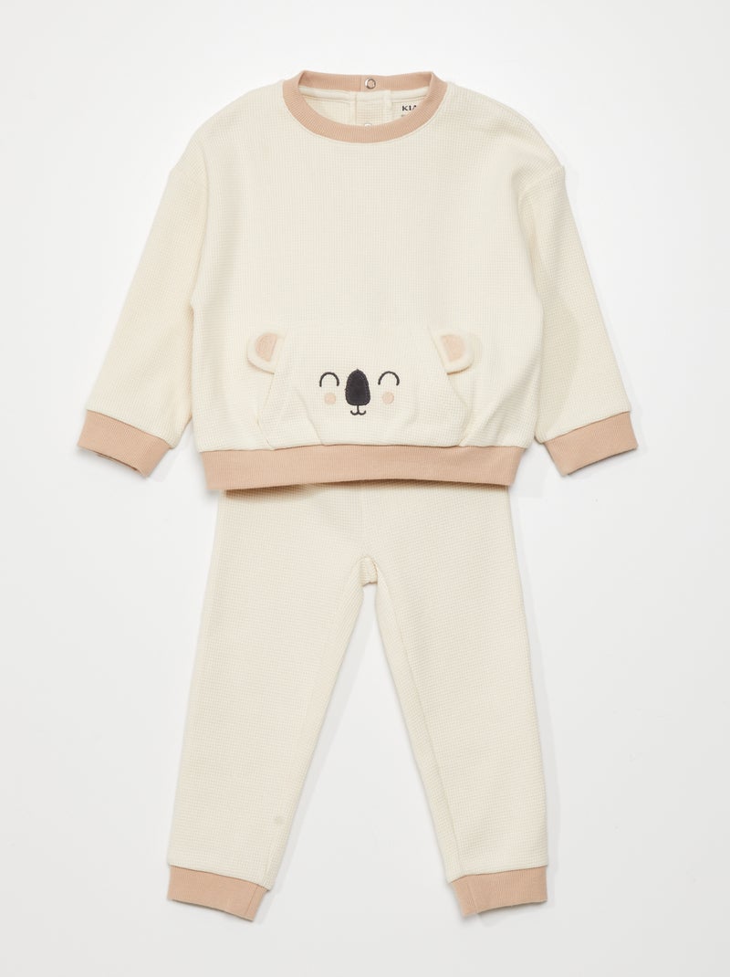 Conjunto de nido de abeja 'Koala' - 2 piezas BEIGE - Kiabi