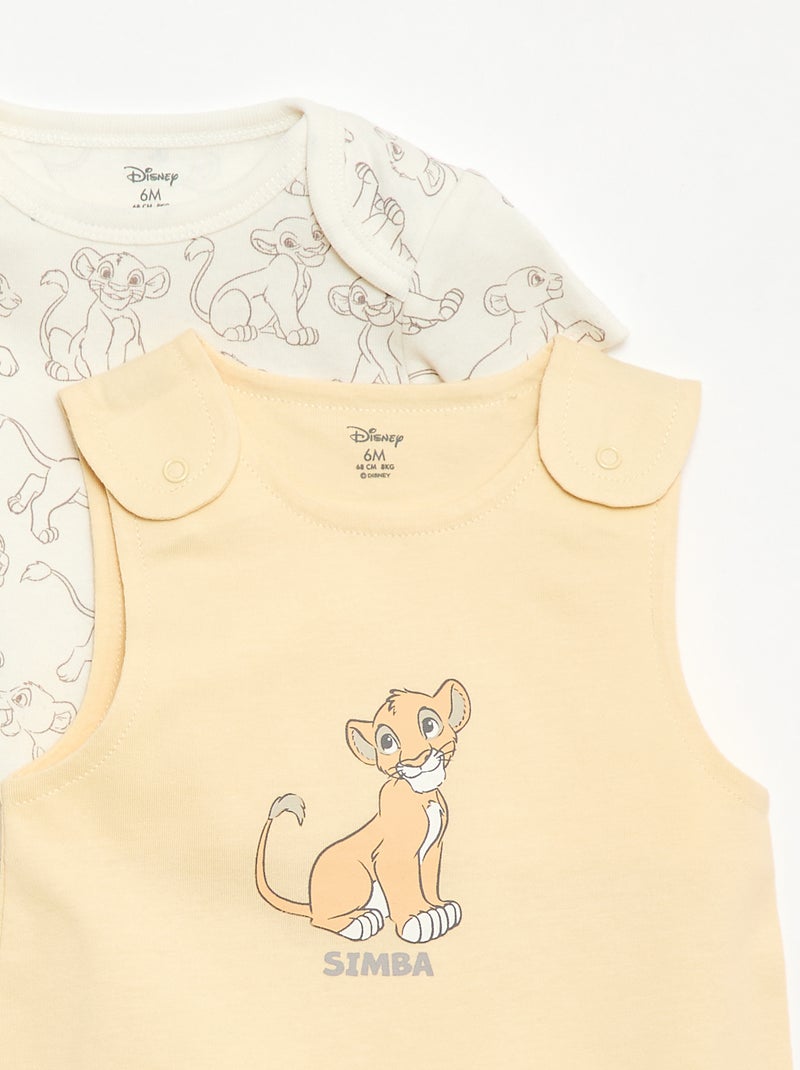 Conjunto de noche body y pelele - 2 piezas 'Disney' Amarillo - Kiabi