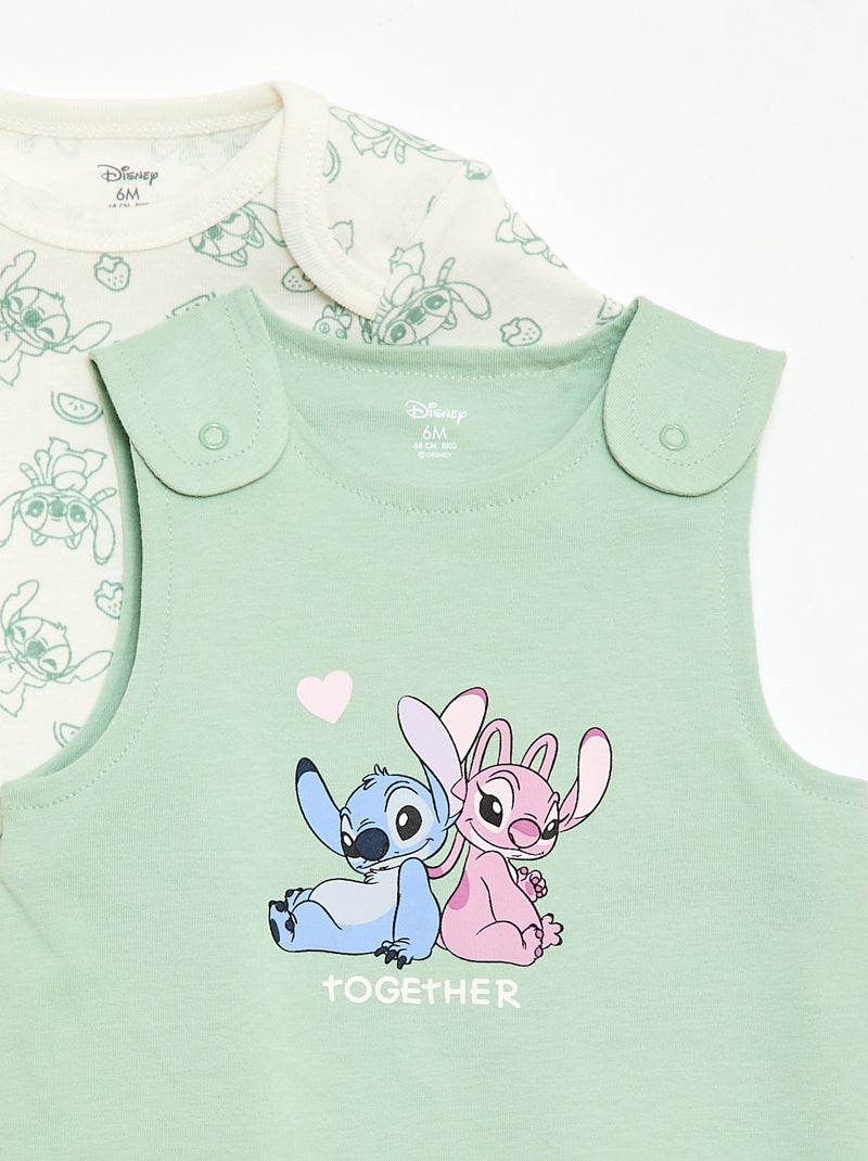 Conjunto de noche body y pelele - 2 piezas 'Disney' Verde - Kiabi