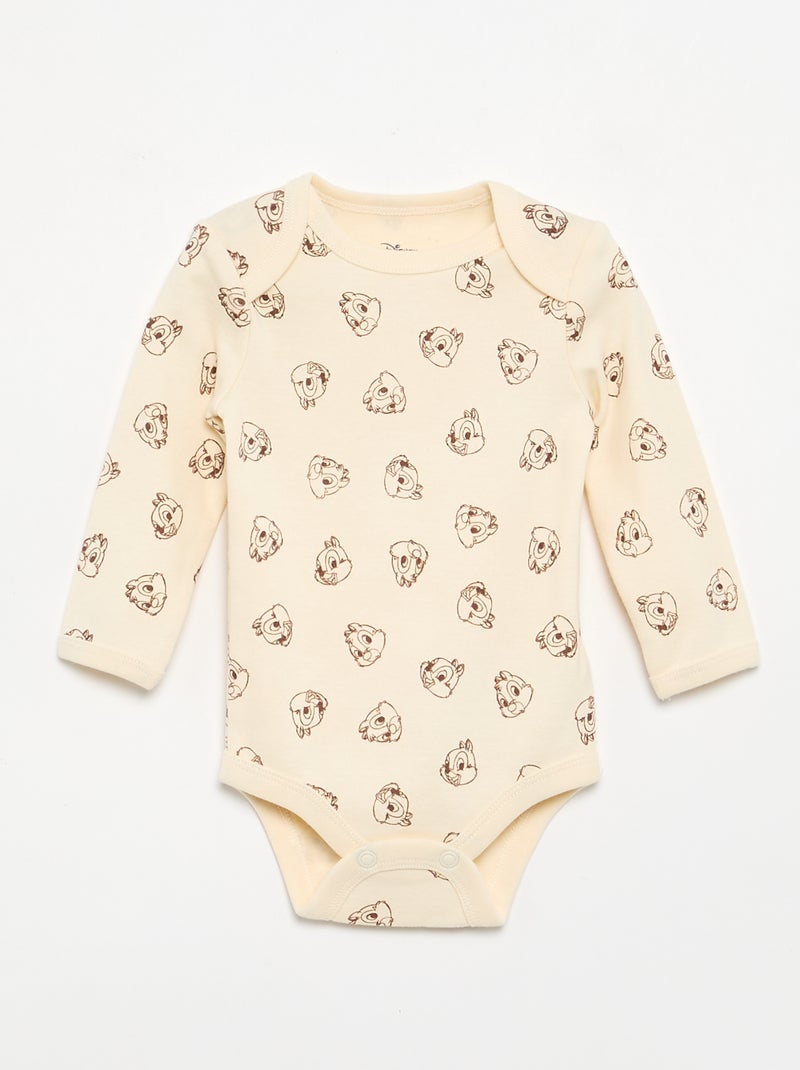 Conjunto de noche de 2 piezas - Pijama sin mangas + body Beige - Kiabi
