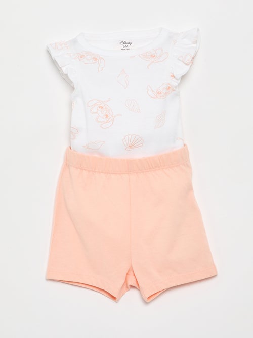 Conjunto de noche 'Disney' - body con volante + Pantalón corto - Kiabi