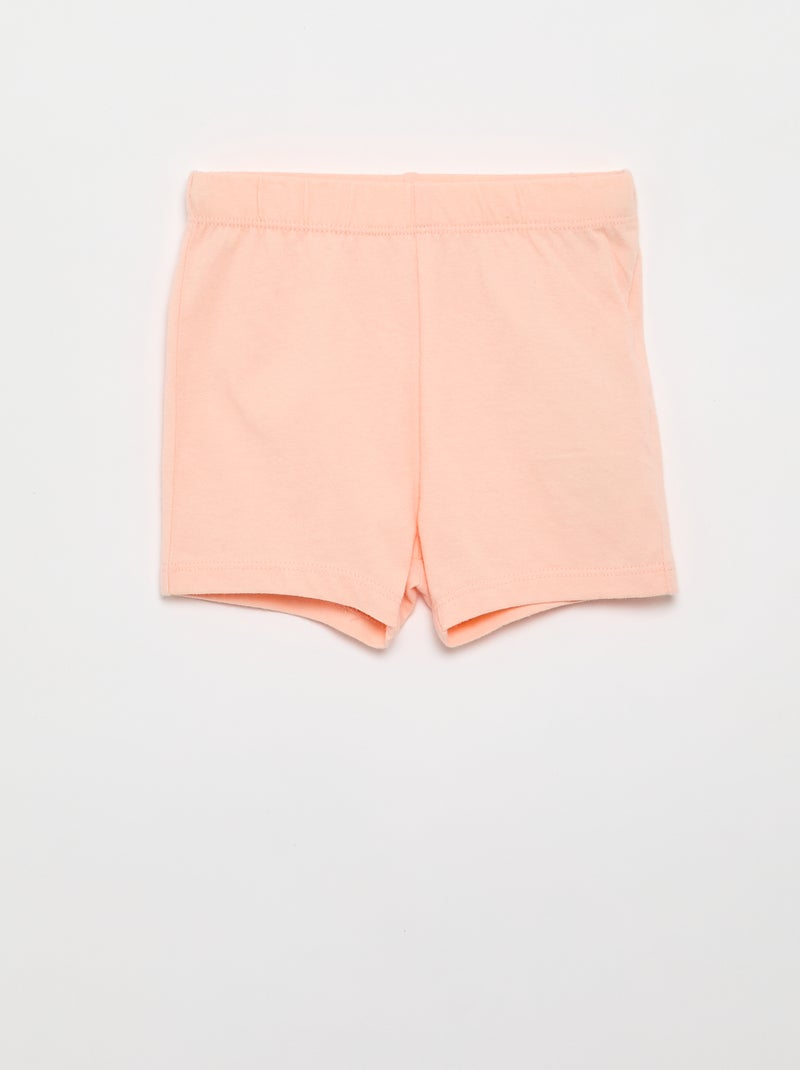 Conjunto de noche 'Disney' - body con volante + Pantalón corto Blanco - Kiabi