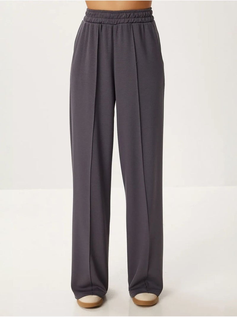Conjunto de pantalón ancho acanalado con bloques de color istanbul Gris oscuro - Kiabi
