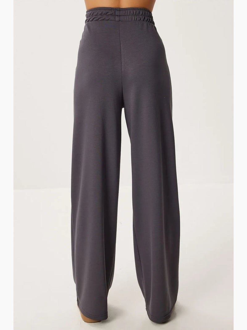 Conjunto de pantalón ancho acanalado con bloques de color istanbul Gris oscuro - Kiabi