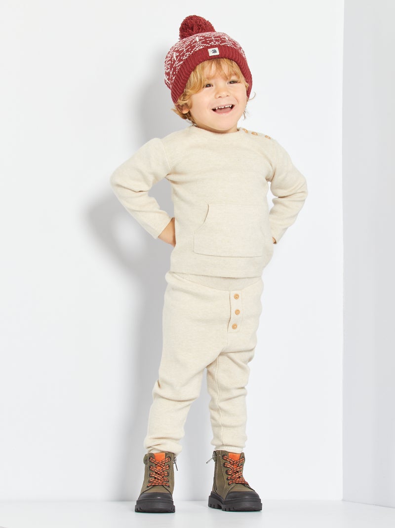 Conjunto de pantalón + calcetines BEIGE - Kiabi