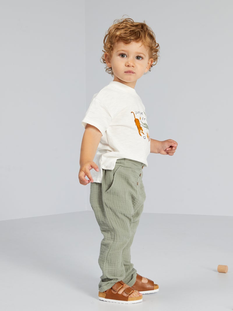 Conjunto de pantalón + camiseta BLANCO - Kiabi