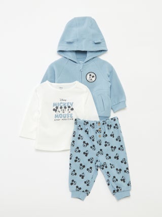 Conjunto de pantalón + camiseta + sudadera con capucha 'Mickey' - 3 piezas