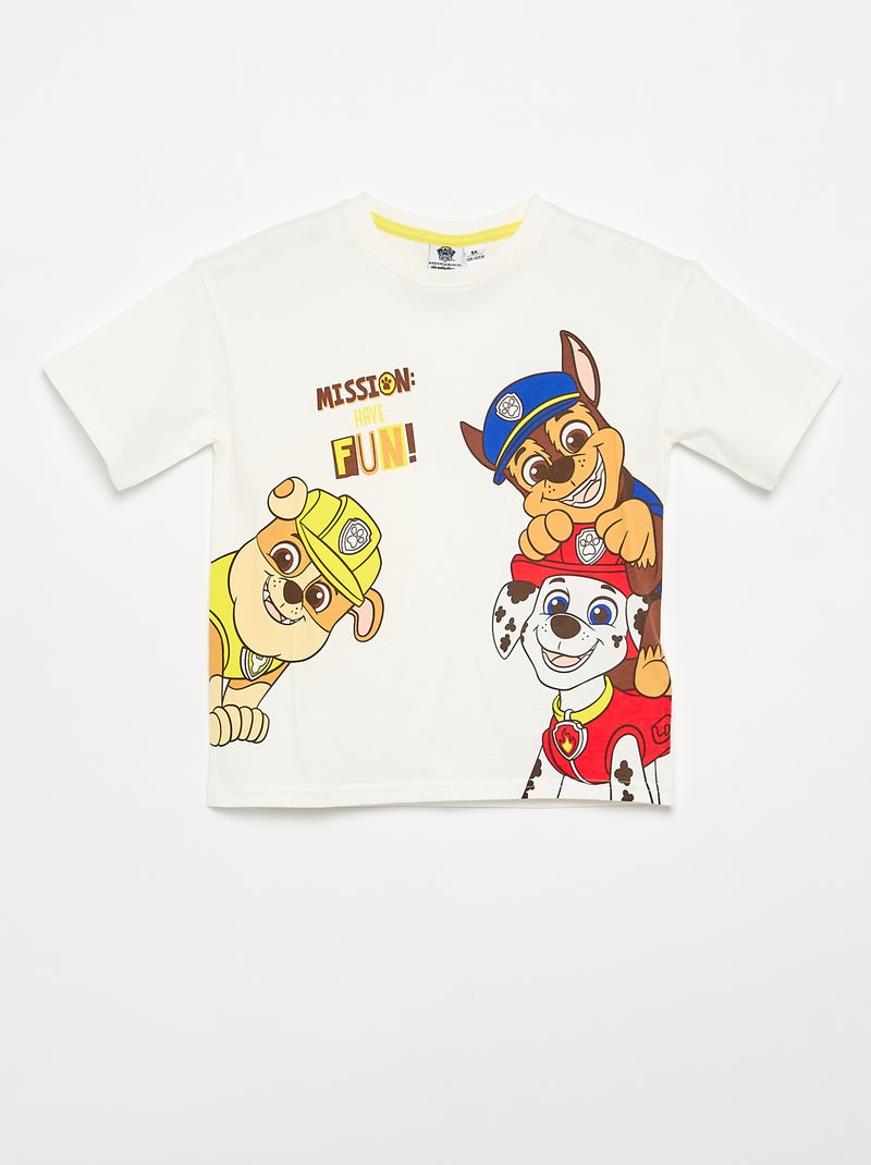 Conjunto de pantalón corto + camiseta "Patrulla Canina" Blanco - Kiabi