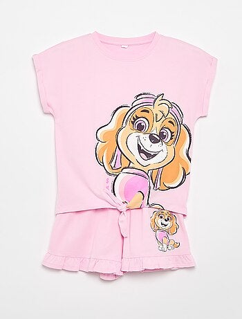 Conjunto pantalón corto + camiseta "Patrulla Canina