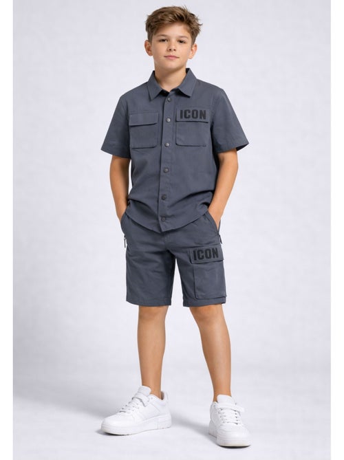 Conjunto de pantalón corto y camisa Kebello - Kiabi
