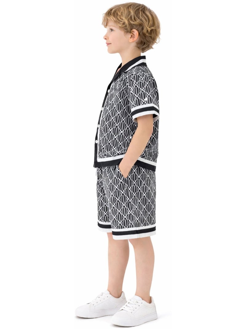 Conjunto de pantalón corto y camisa Kebello Negro Negro - Kiabi