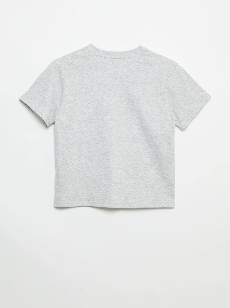 Conjunto de pantalón corto y camiseta - 2 piezas Gris - Kiabi